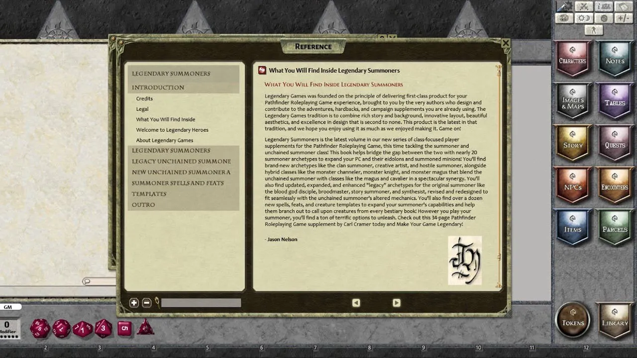 Fantasy Grounds - Legendary Summoners Screenshot 3