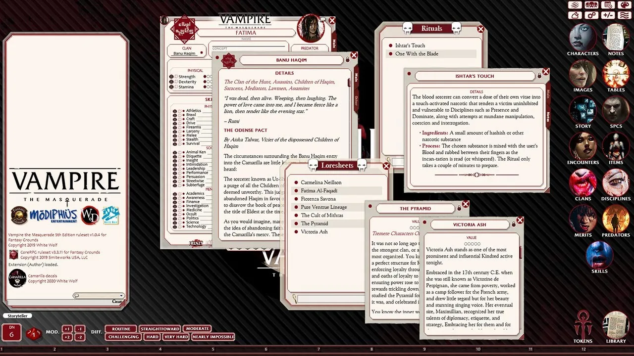 Fantasy Grounds - Vampire: The Masquerade, The Camarilla Screenshot 1