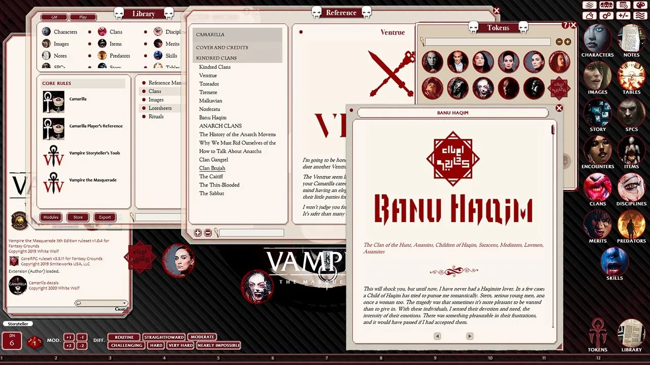 Fantasy Grounds - Vampire: The Masquerade, The Camarilla Screenshot 4