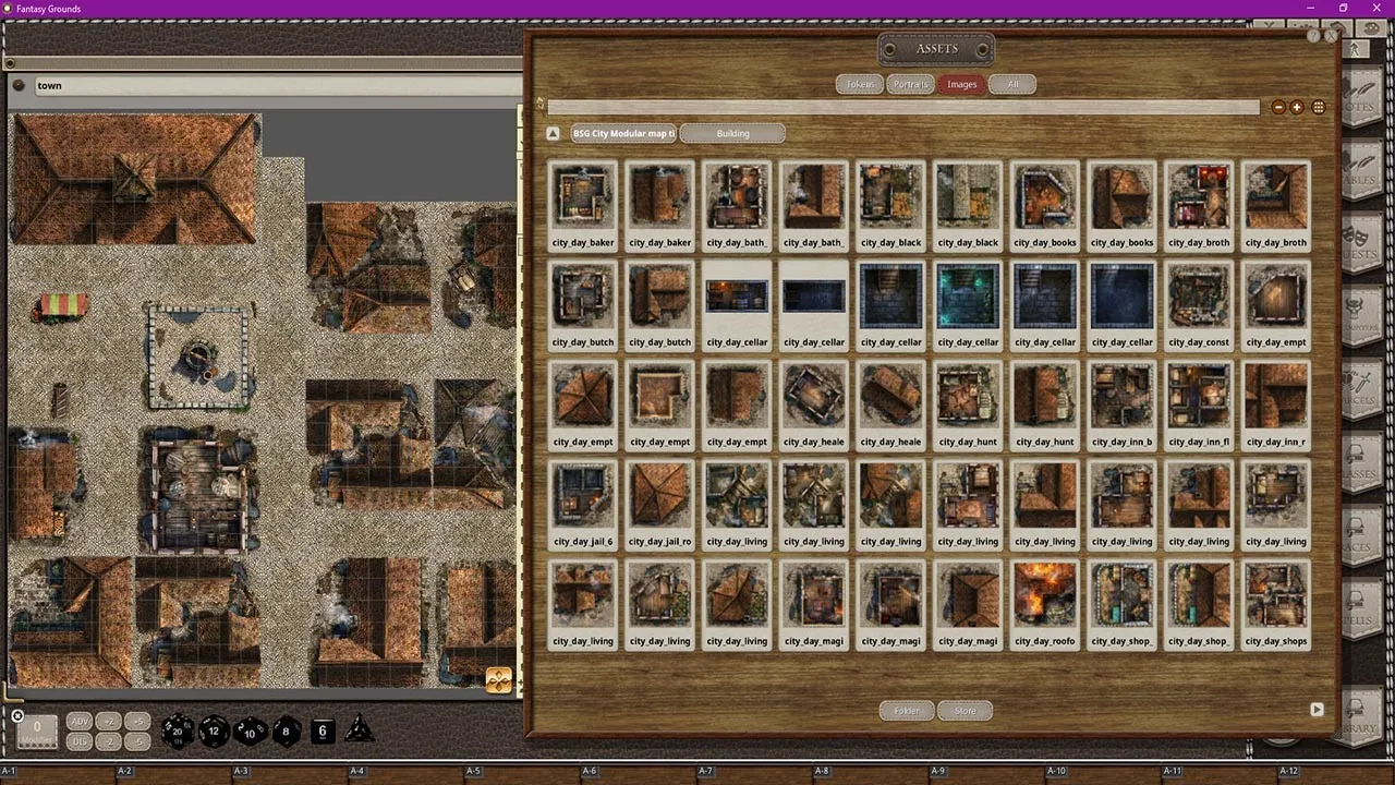 Fantasy Grounds - Black Scrolls Medieval Fantasy City (Map Tile Pack) Screenshot 2
