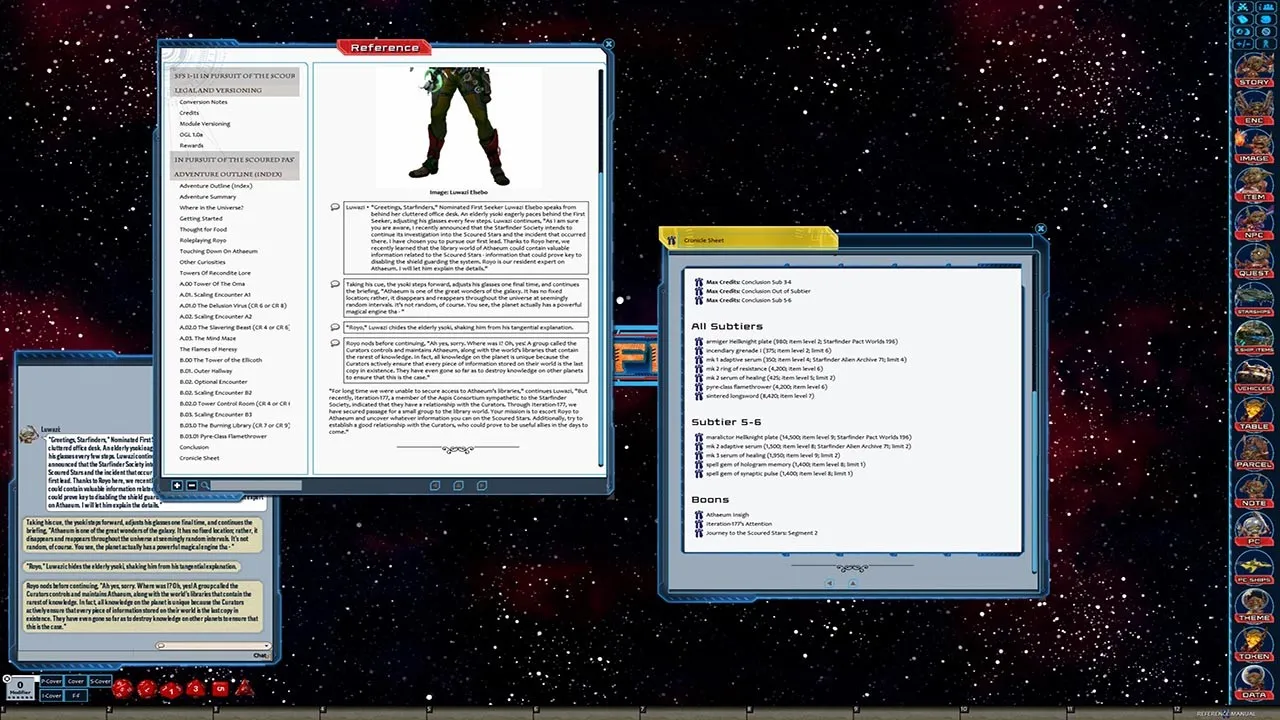 Fantasy Grounds - Starfinder RPG - Society Scenario #1-11: In Pursuit of the Scoured Past Screenshot 0