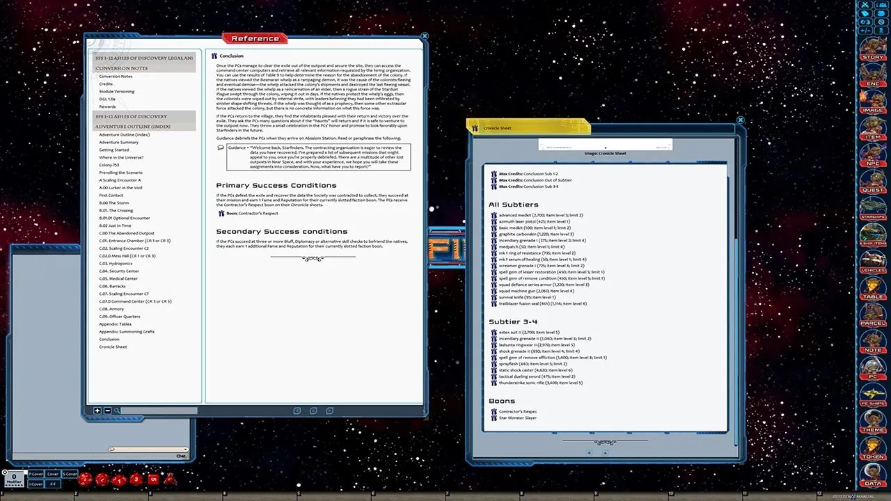Fantasy Grounds - Starfinder RPG - Society Scenario #1-12: Ashes of Discovery Screenshot 0