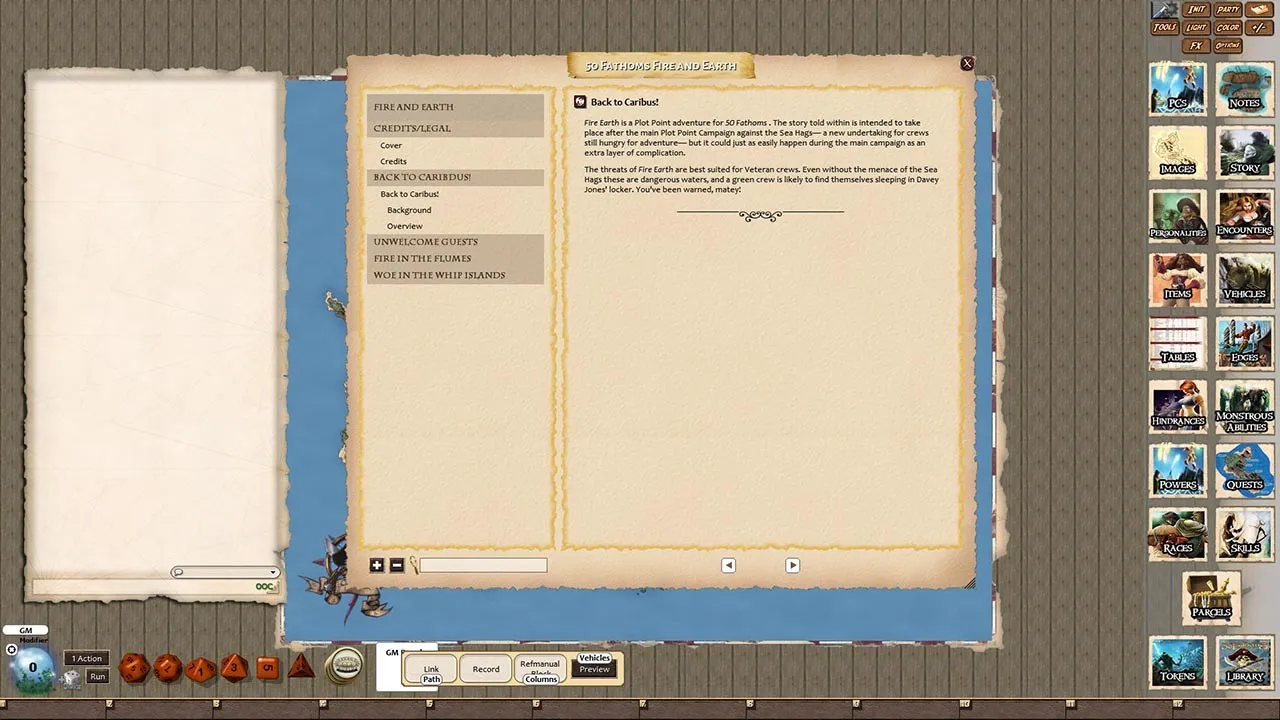 Fantasy Grounds - 50 Fathoms: Fire and Earth Screenshot 1
