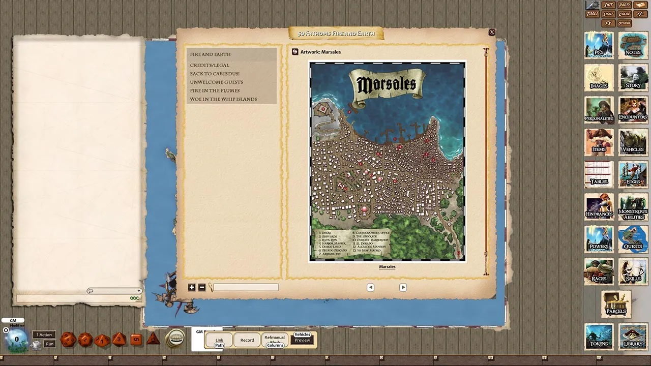 Fantasy Grounds - 50 Fathoms: Fire and Earth Screenshot 0