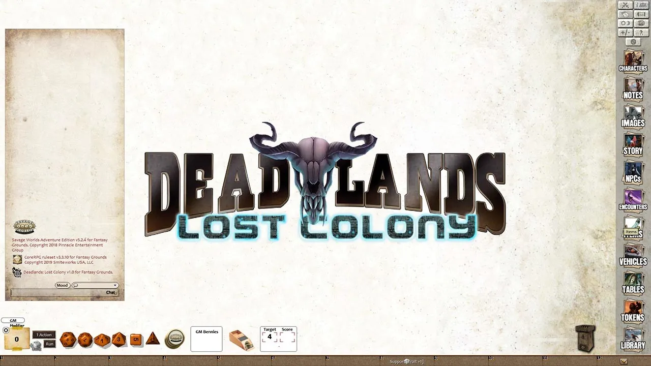 Fantasy Grounds - Deadlands Lost Colony Screenshot 1