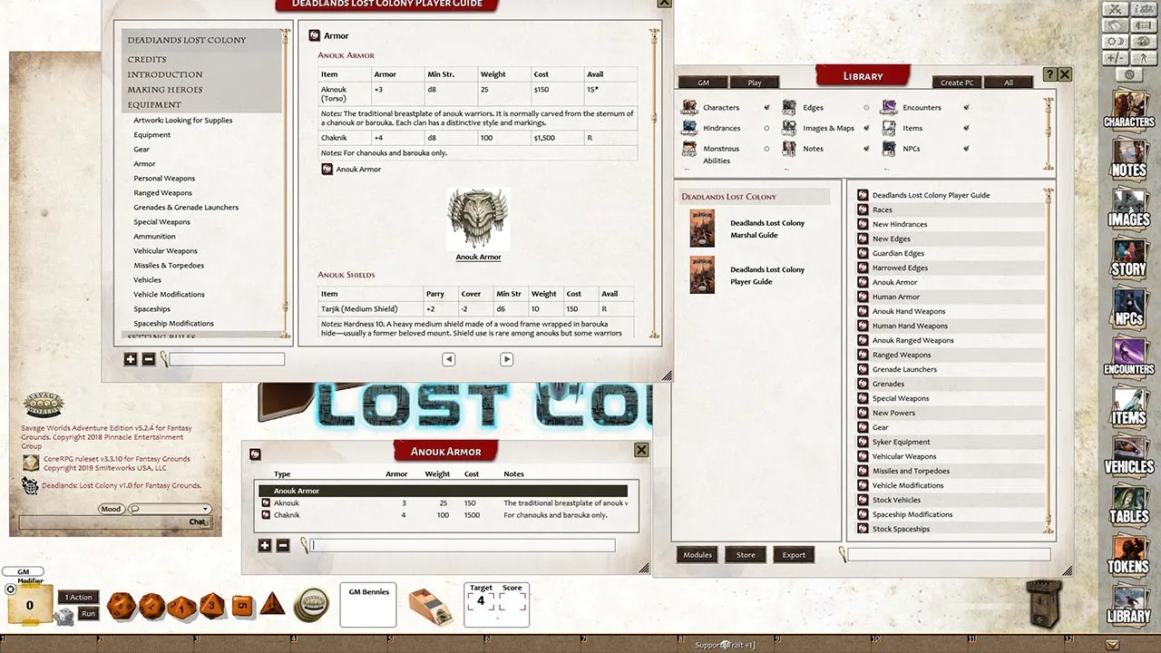 Fantasy Grounds - Deadlands Lost Colony Screenshot 3