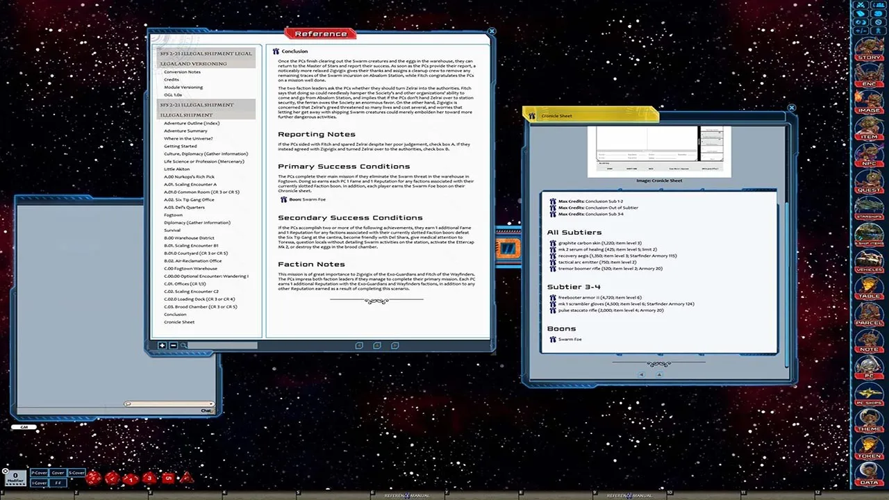 Fantasy Grounds - Starfinder RPG - Starfinder Society Scenario #2-21: Illegal Shipment Screenshot 0