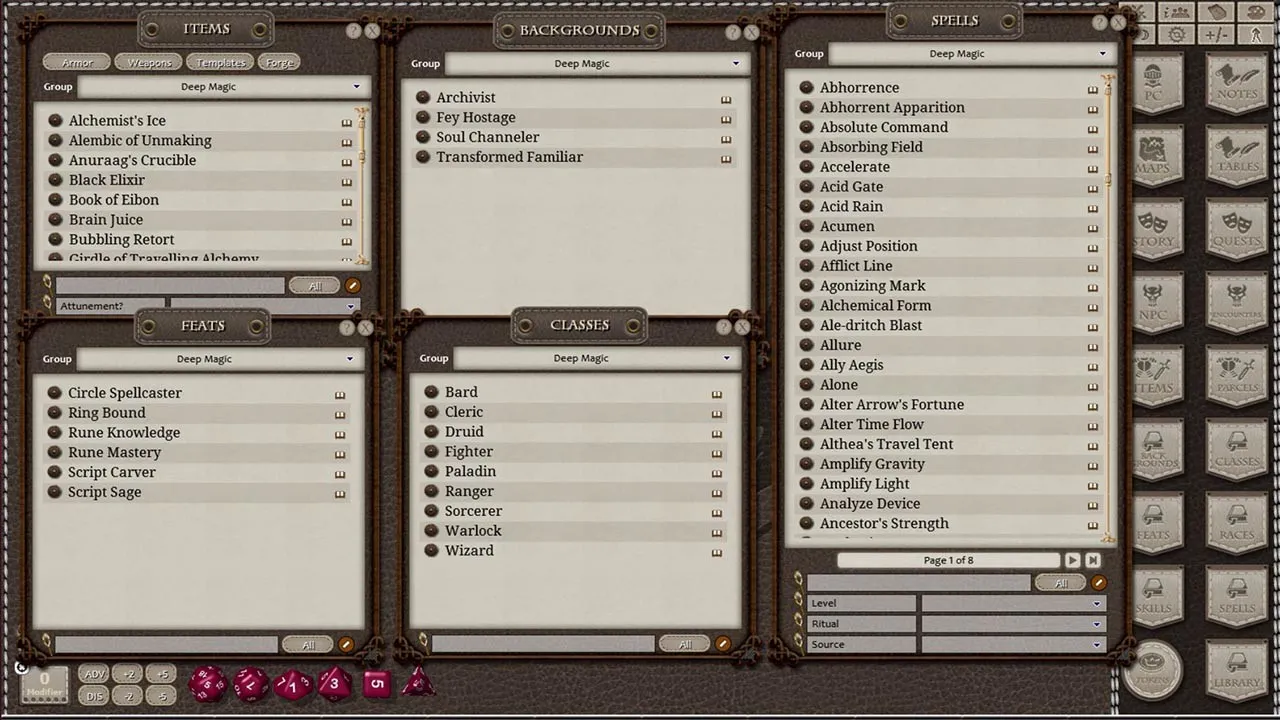 Fantasy Grounds - Deep Magic Screenshot 5