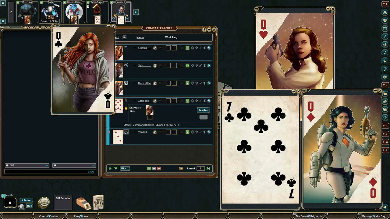 Fantasy Grounds - Savage Worlds Over-Sized Action Deck Screenshot 2