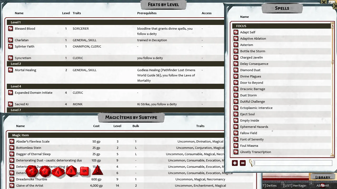 Fantasy Grounds - Pathfinder 2 RPG - Lost Omens: Gods & Magic Screenshot 1