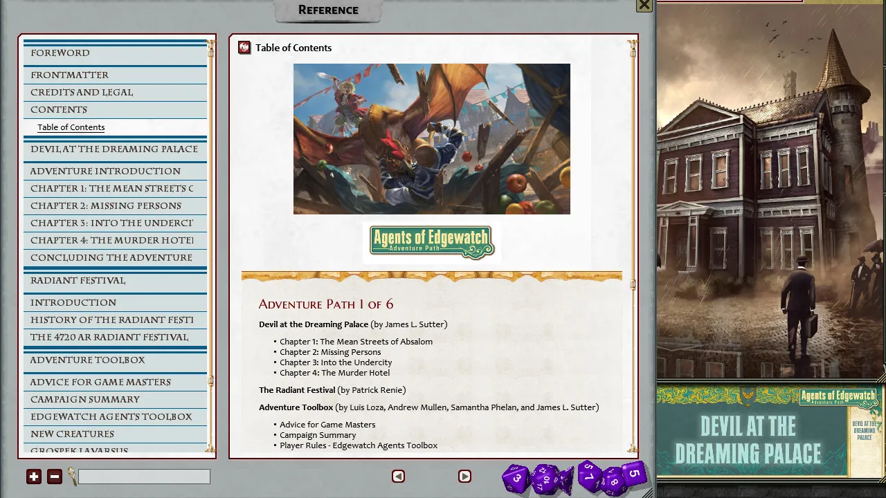 Fantasy Grounds - Pathfinder 2 RPG - Agents of Edgewatch AP 1: Devil at the Dreaming Palace Screenshot 1