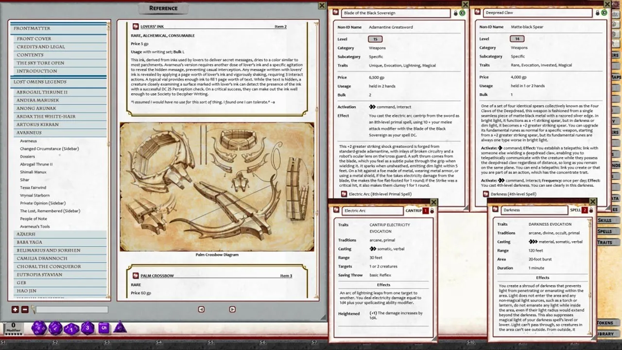 Fantasy Grounds - Pathfinder 2 RPG - Pathfinder Lost Omens: Legends Screenshot 2