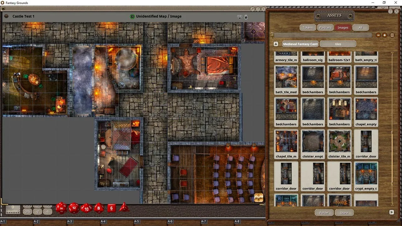 Fantasy Grounds - Black Scrolls Medieval Fantasy Castle (Map Tile Pack) Screenshot 2