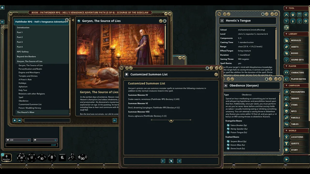 Fantasy Grounds - Pathfinder RPG - Hell's Vengeance AP 5: Scourge of the Godclaw Screenshot 2