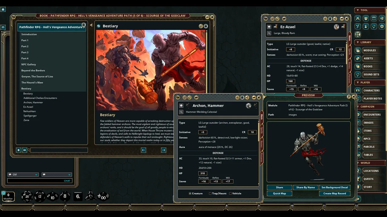 Fantasy Grounds - Pathfinder RPG - Hell's Vengeance AP 5: Scourge of the Godclaw Screenshot 3