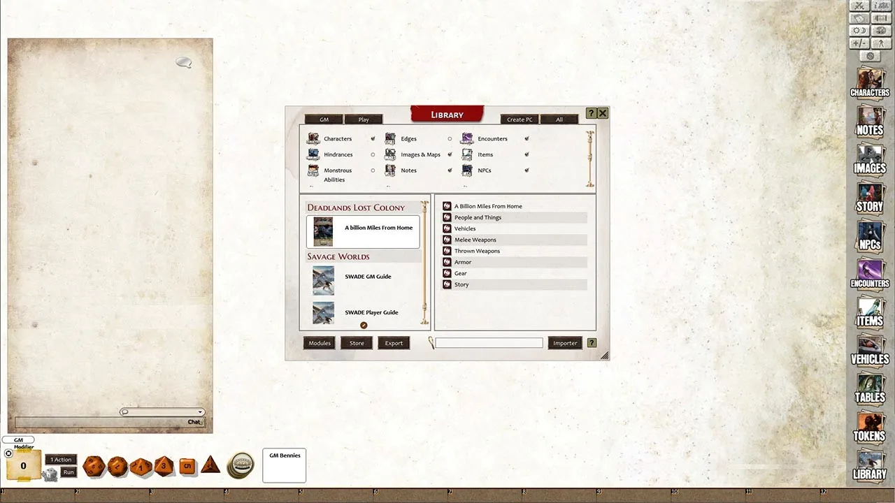 Fantasy Grounds - Deadlands Lost Colony: A Billion Miles from Home! Screenshot 0