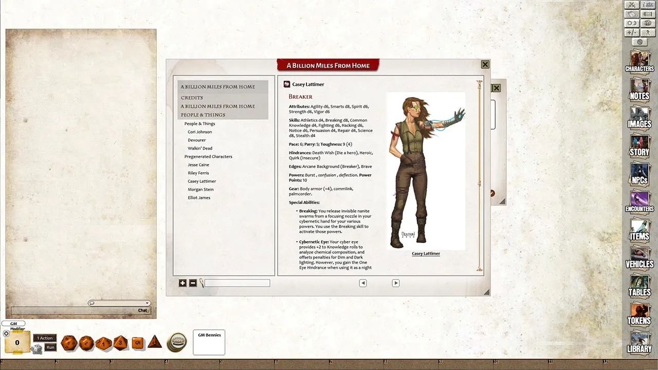 Fantasy Grounds - Deadlands Lost Colony: A Billion Miles from Home! Screenshot 4
