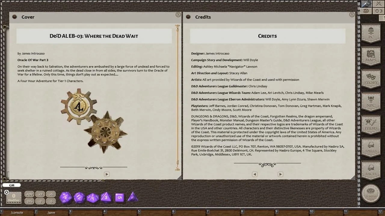Fantasy Grounds - D&D Adventurers League EB-03 Where the Dead Wait Screenshot 0