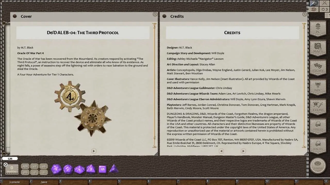 Fantasy Grounds - D&D Adventurers League EB-04 The Third Protocol Screenshot 0