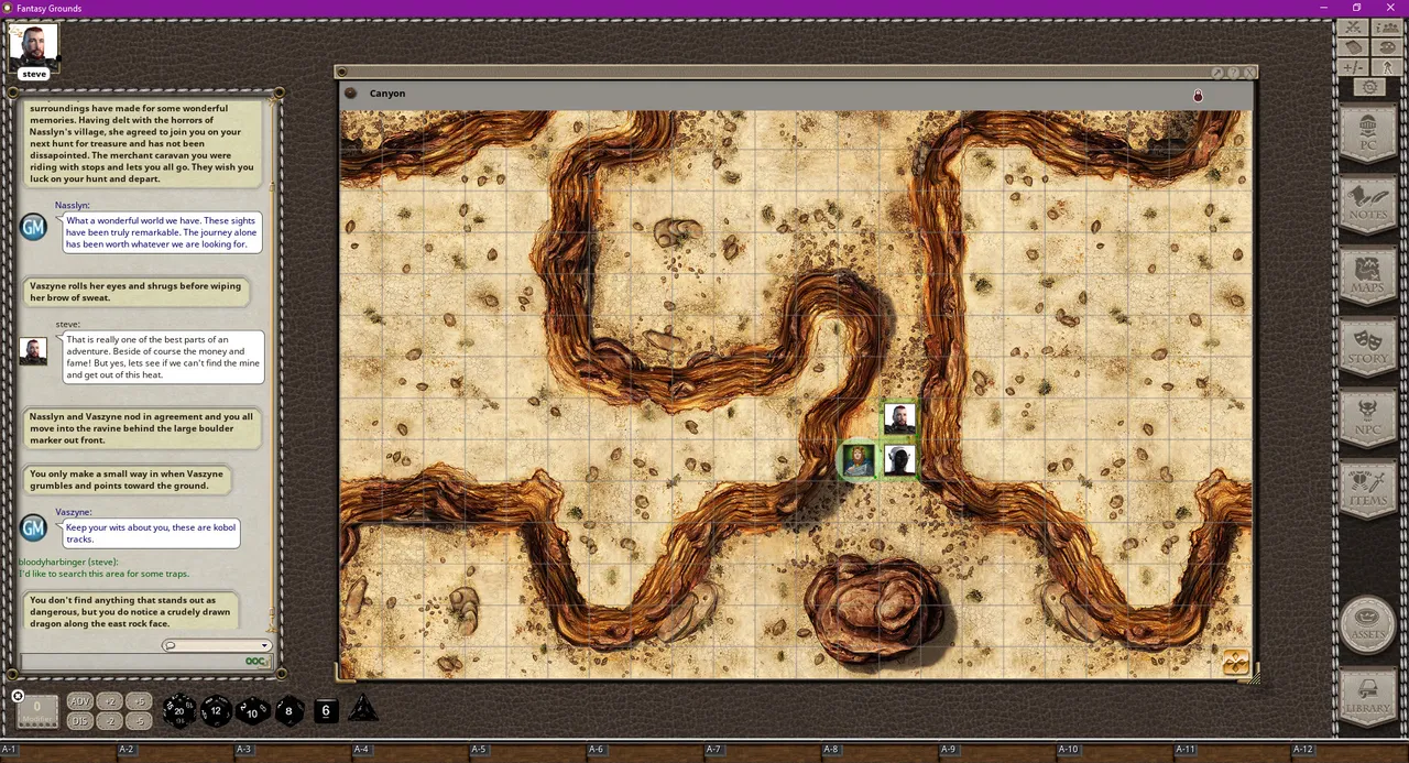Fantasy Grounds - Black Scrolls Desert Canyons (Map Tile Pack) Screenshot 4