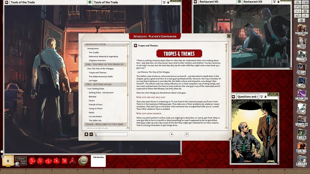 Fantasy Grounds - Wiseguys Screenshot 1