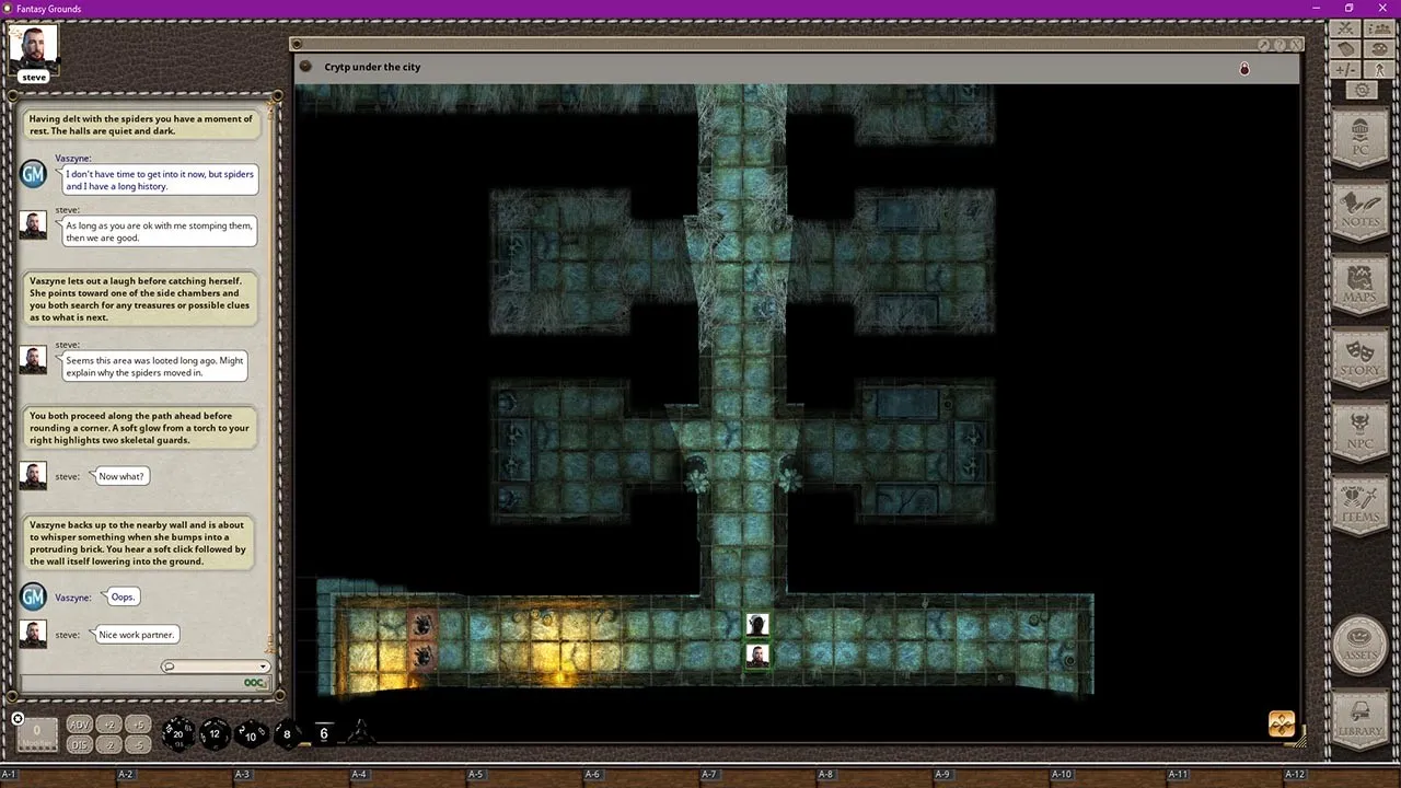 Fantasy Grounds - Black Scrolls Dark Crypts (Map Tile Pack) Screenshot 2
