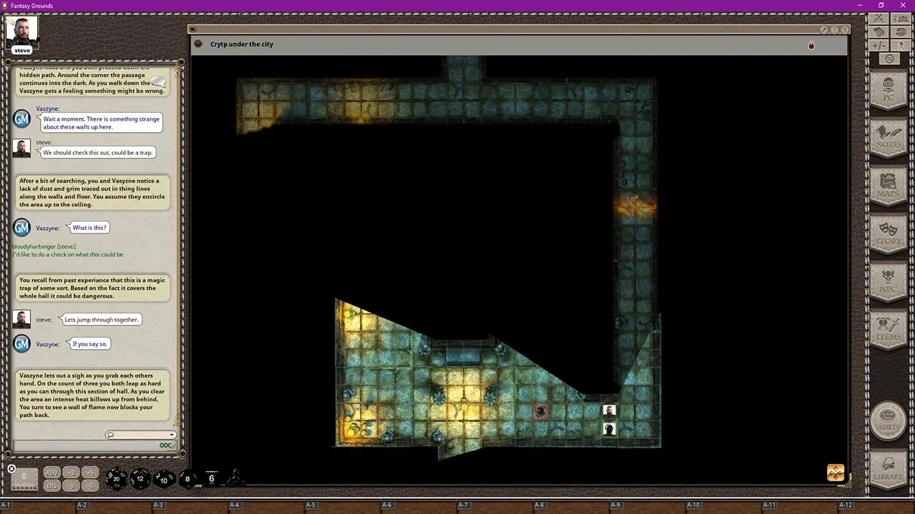 Fantasy Grounds - Black Scrolls Dark Crypts (Map Tile Pack) Screenshot 4