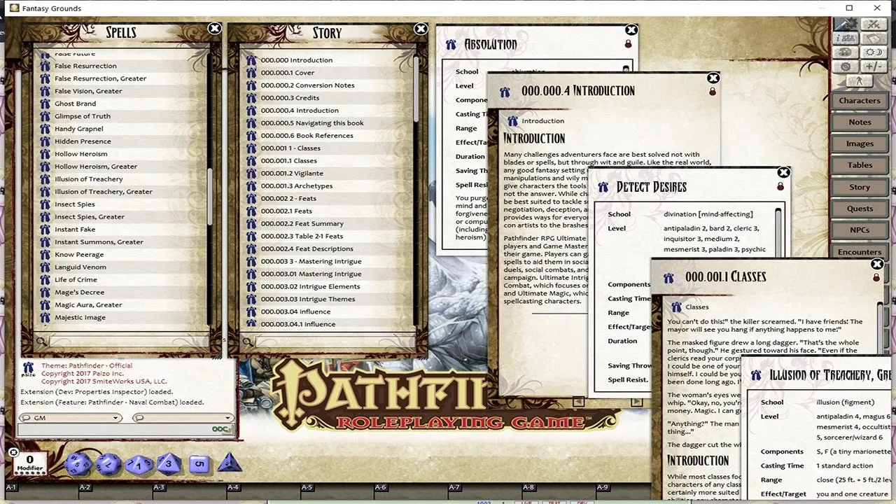 Fantasy Grounds - Pathfinder RPG - Ultimate Intrigue Screenshot 4