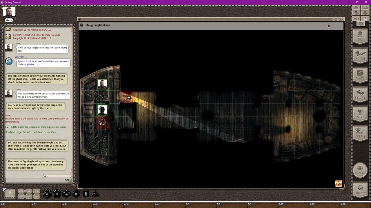 Fantasy Grounds - Black Scrolls Pirate and Ghost Ship (Map Tile Pack) Screenshot 2