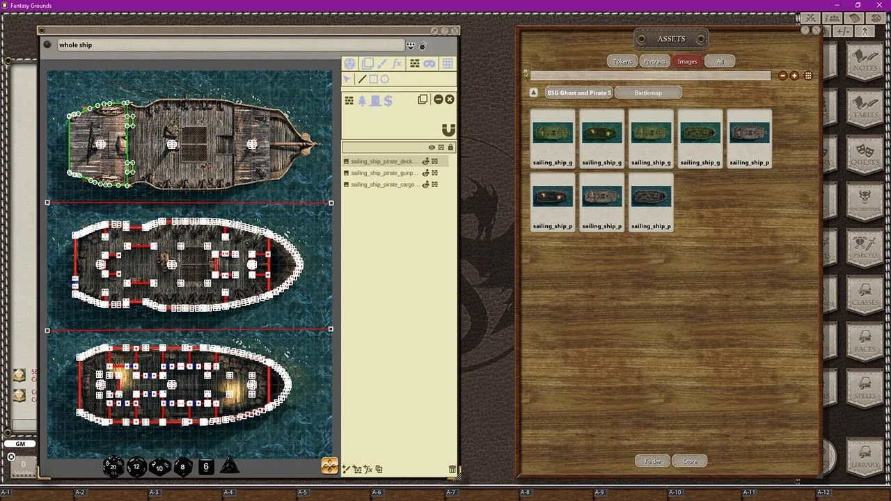 Fantasy Grounds - Black Scrolls Pirate and Ghost Ship (Map Tile Pack) Screenshot 3