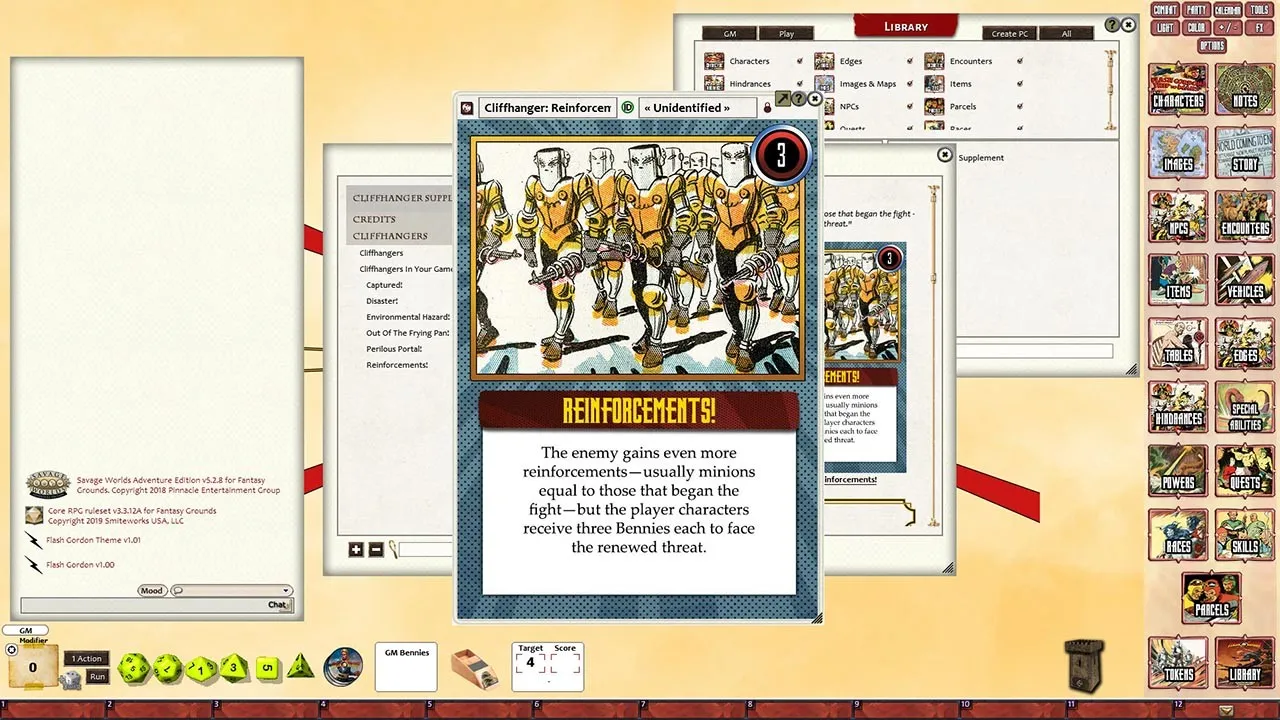 Fantasy Grounds - Flash Gordon Cliffhanger Supplement Screenshot 3