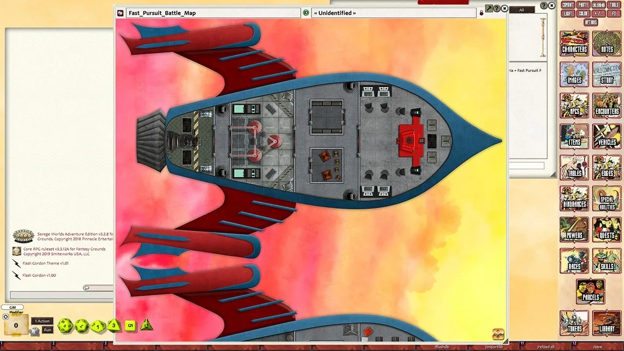 Fantasy Grounds - Flash Gordon Combat Map 1: Arboria + Fast Pursuit Rocket Screenshot 4
