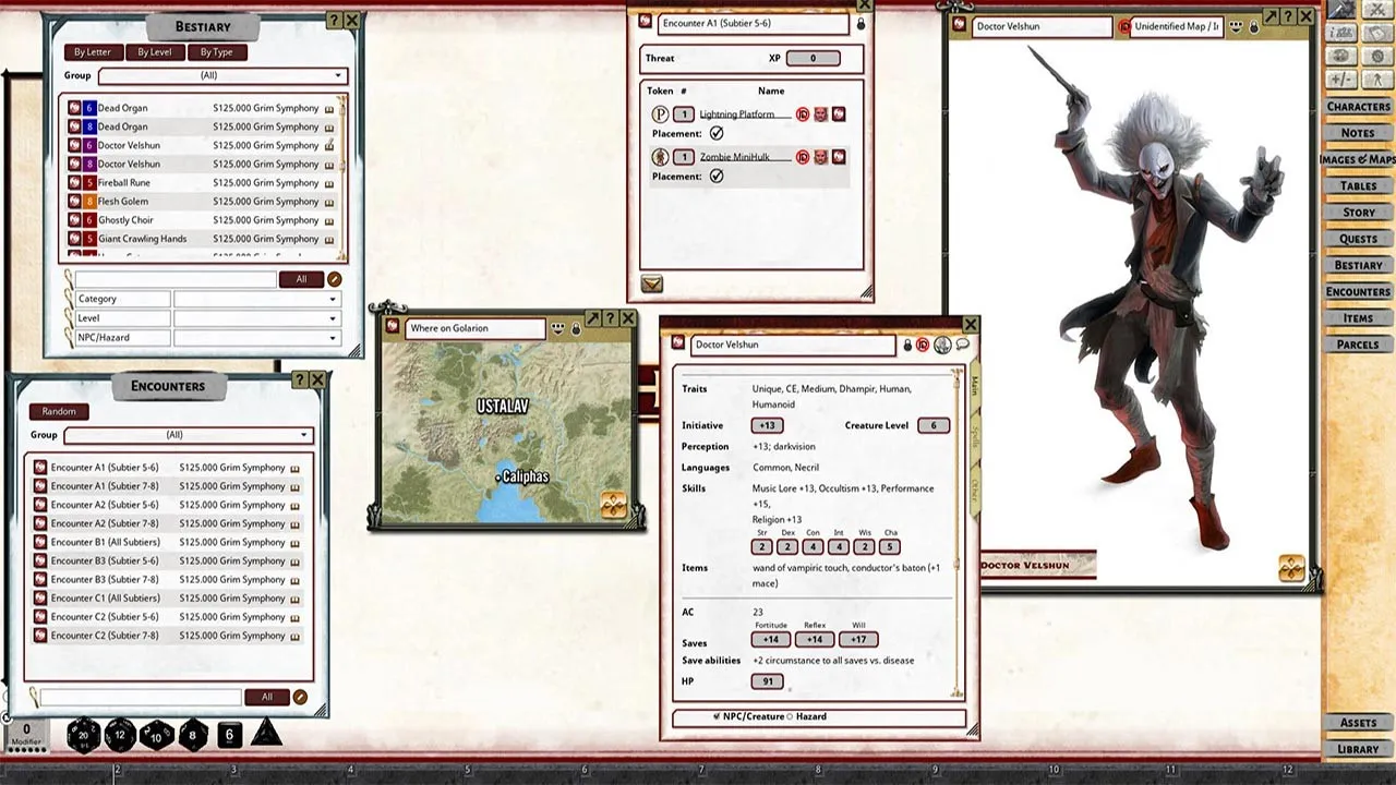 Fantasy Grounds - Pathfinder 2 RPG - Pathfinder Society Scenario #1-25: Grim Symphony Screenshot 3