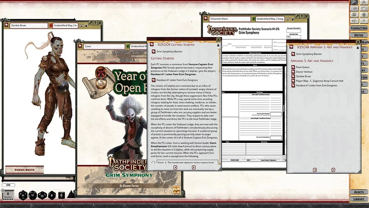 Fantasy Grounds - Pathfinder 2 RPG - Pathfinder Society Scenario #1-25: Grim Symphony Screenshot 1
