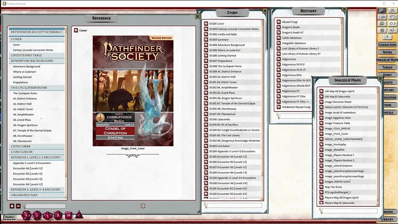 Fantasy Grounds - Pathfinder 2 RPG - Pathfinder Society Scenario #2-01: Citadel of Corruption Screenshot 4