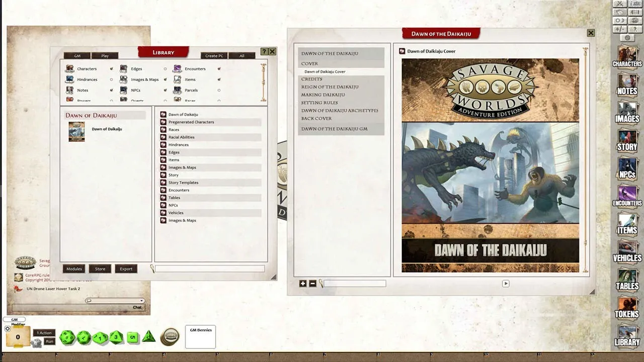 Fantasy Grounds - Dawn of the Daikaiju Screenshot 4