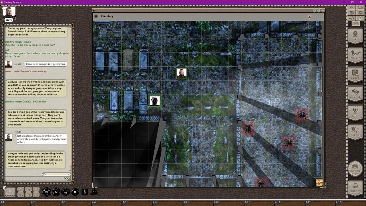 Fantasy Grounds - Black Scrolls Cemetery (Map Tile Pack) Screenshot 4