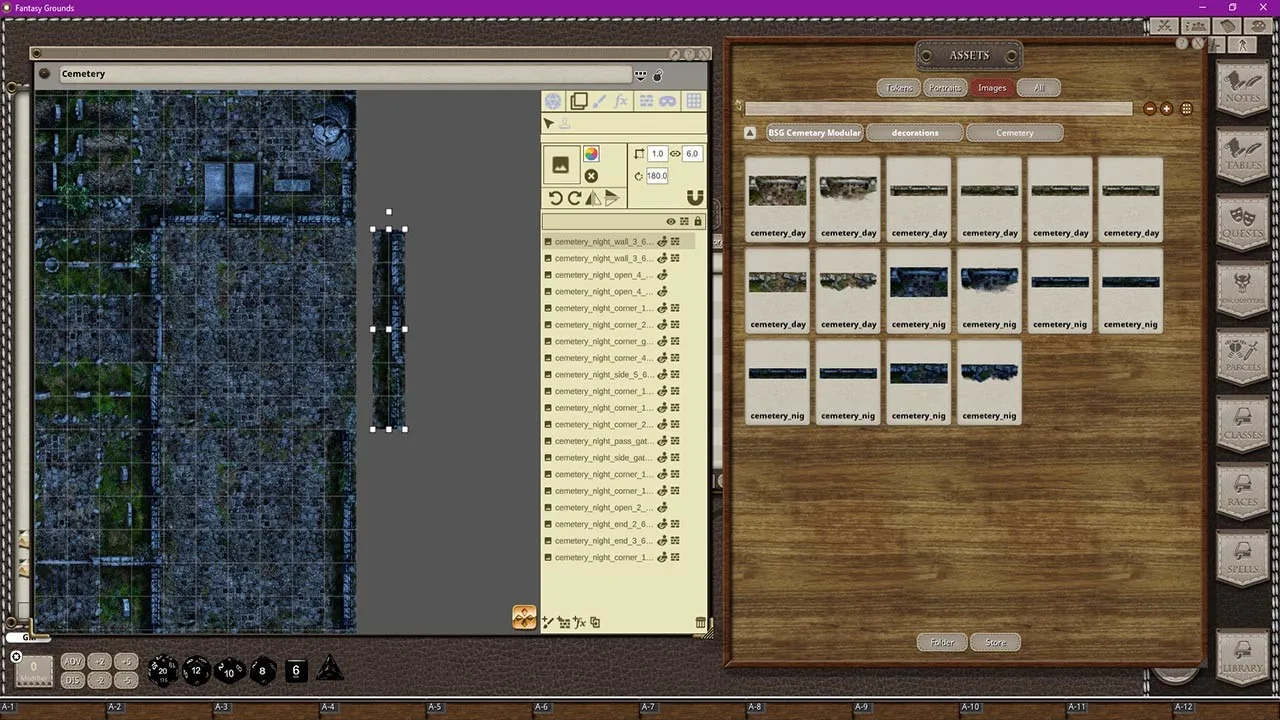 Fantasy Grounds - Black Scrolls Cemetery (Map Tile Pack) Screenshot 0