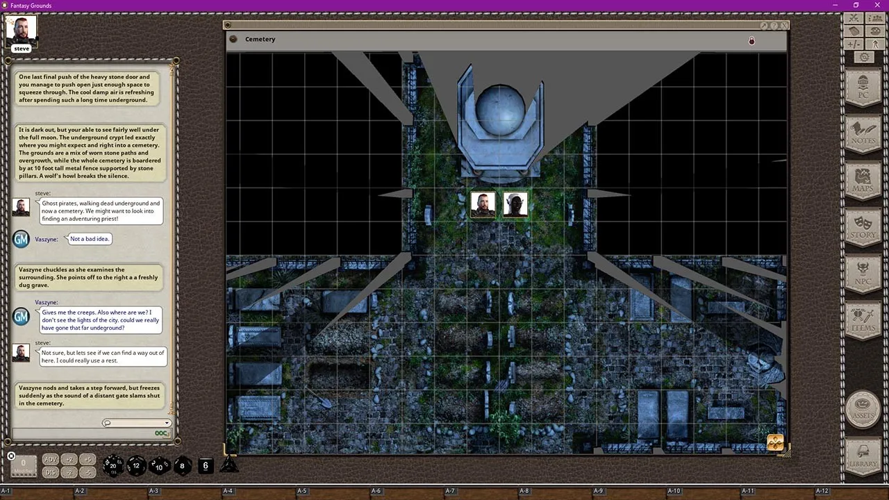 Fantasy Grounds - Black Scrolls Cemetery (Map Tile Pack) Screenshot 2