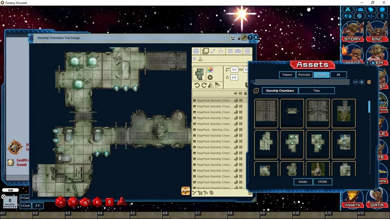 Fantasy Grounds - Pathfinder Map Pack: Starship Chambers Screenshot 4
