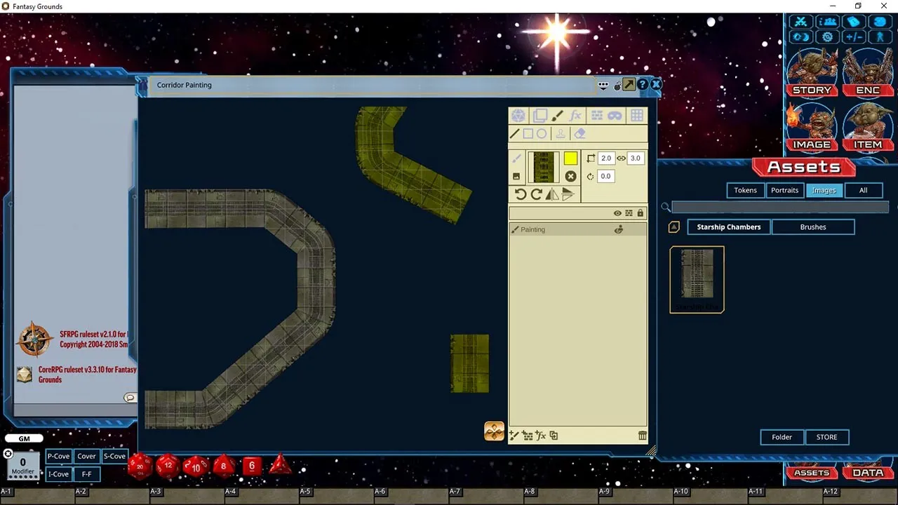 Fantasy Grounds - Pathfinder Map Pack: Starship Chambers Screenshot 0