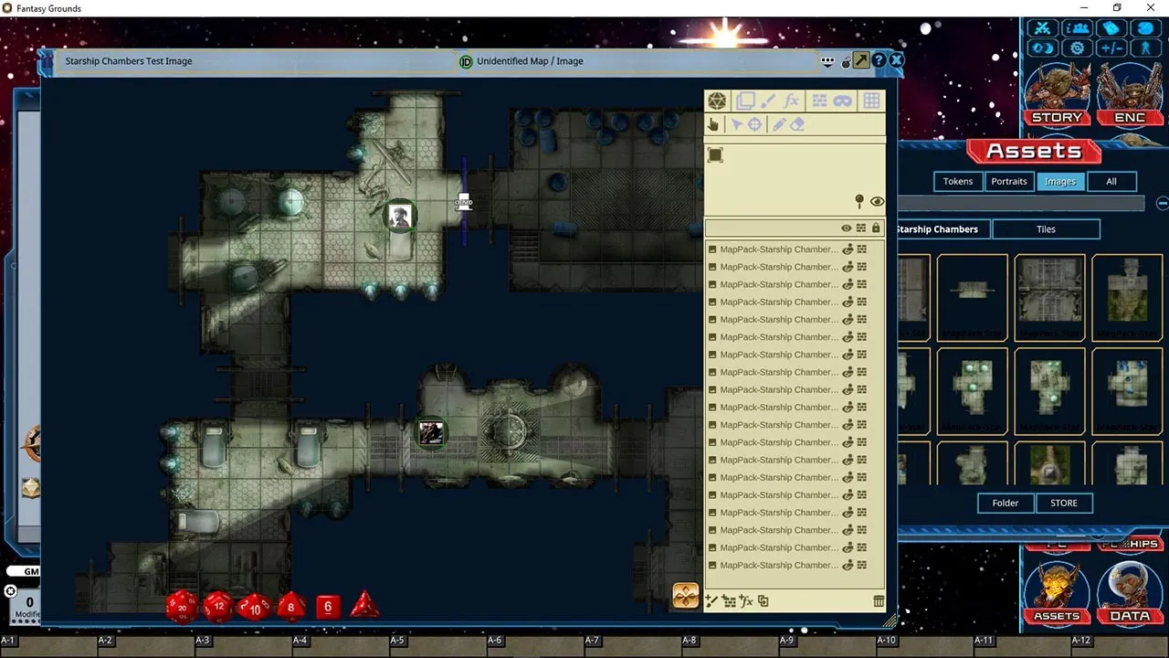 Fantasy Grounds - Pathfinder Map Pack: Starship Chambers Screenshot 1