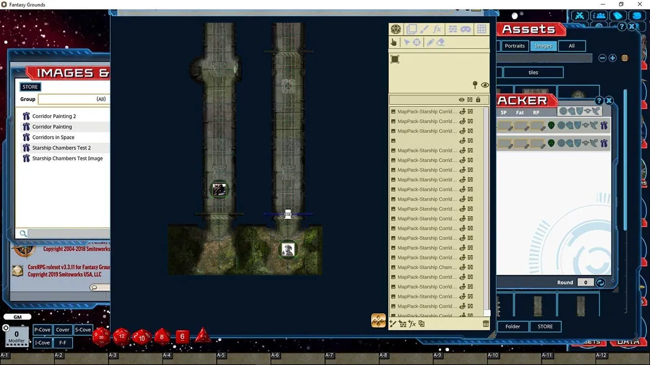 Fantasy Grounds - Pathfinder Map Pack: Starship Corridors Screenshot 0