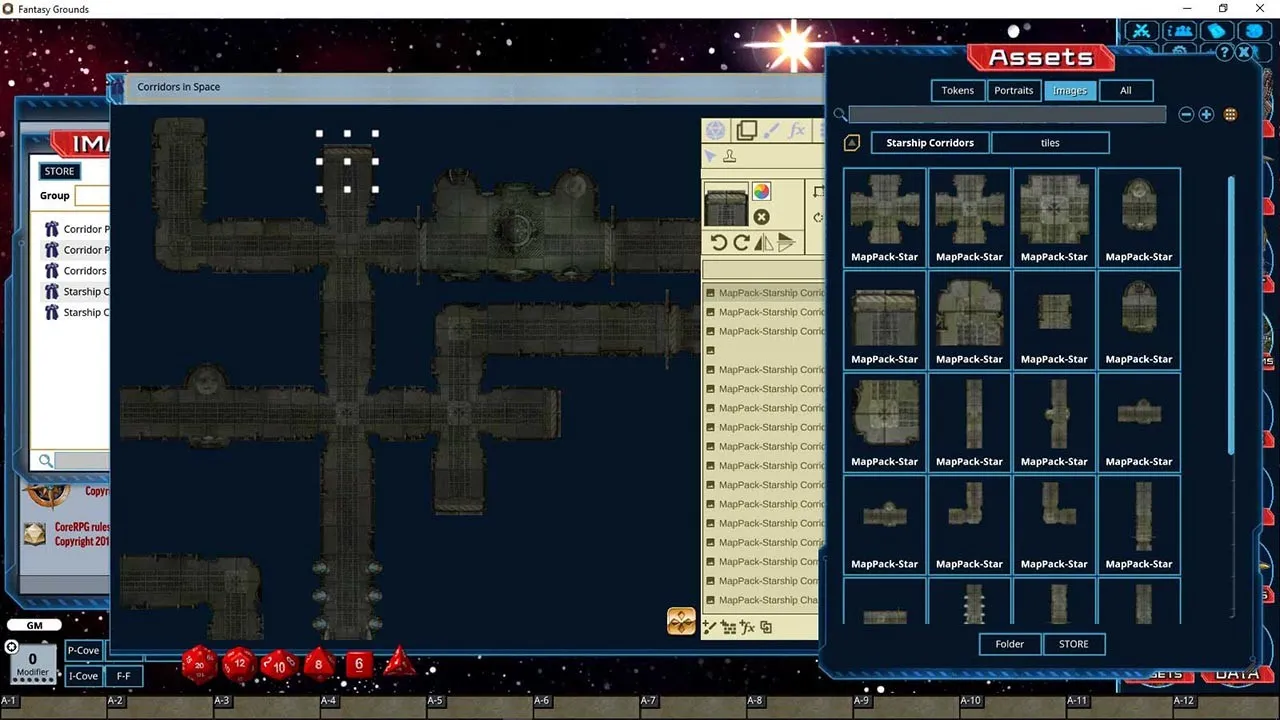 Fantasy Grounds - Pathfinder Map Pack: Starship Corridors Screenshot 2