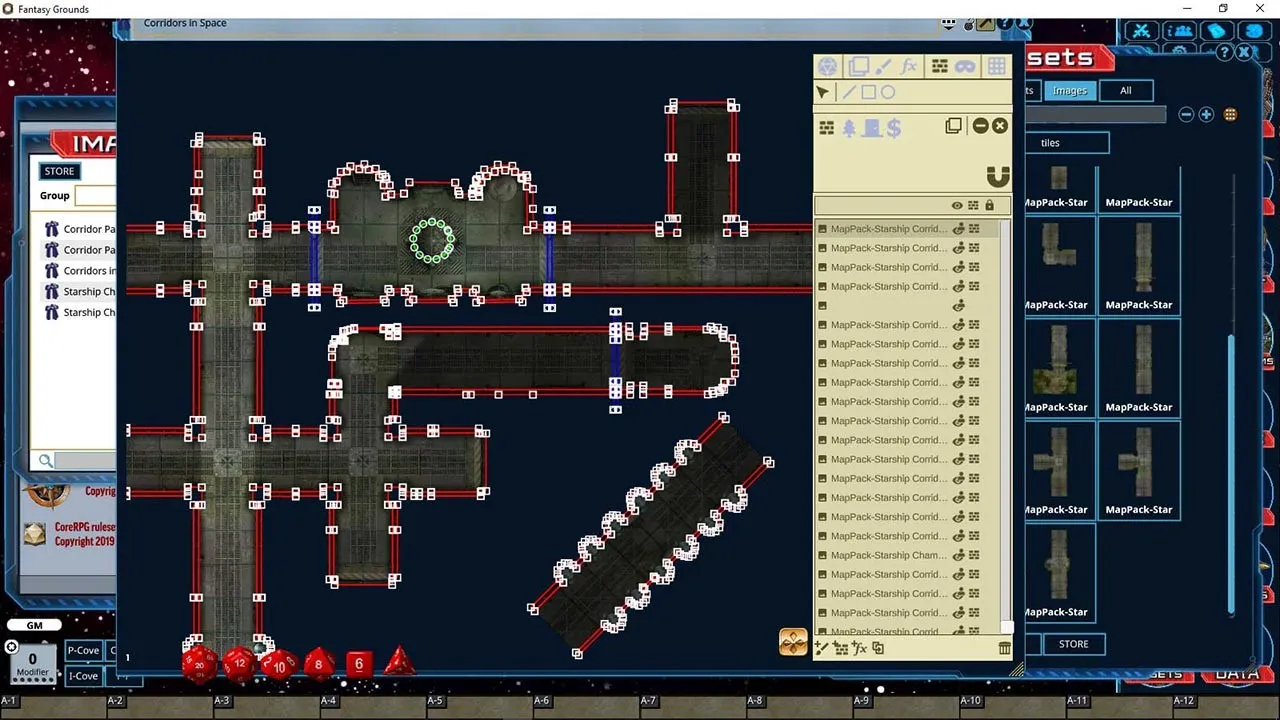 Fantasy Grounds - Pathfinder Map Pack: Starship Corridors Screenshot 1