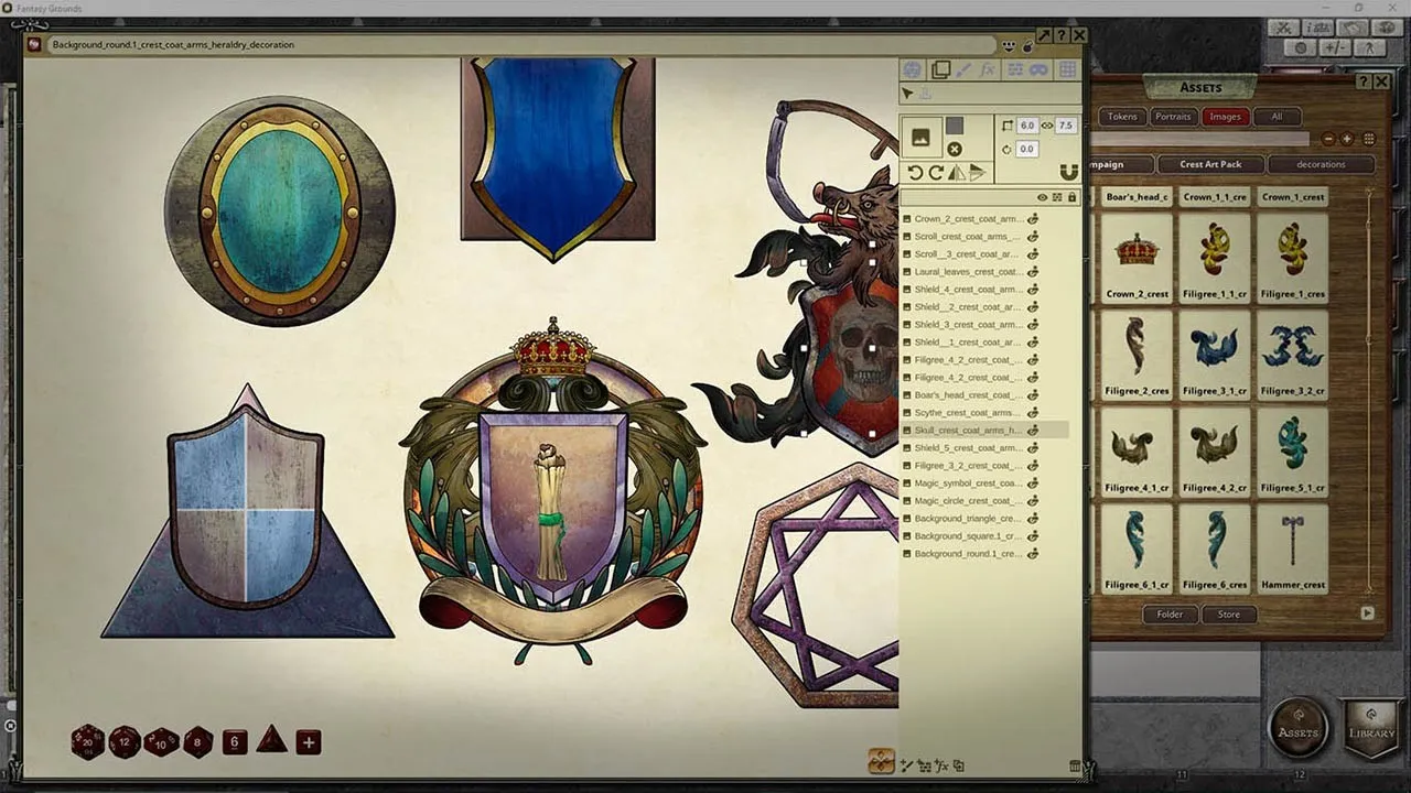 Fantasy Grounds - FG Crests Art Pack Screenshot 1