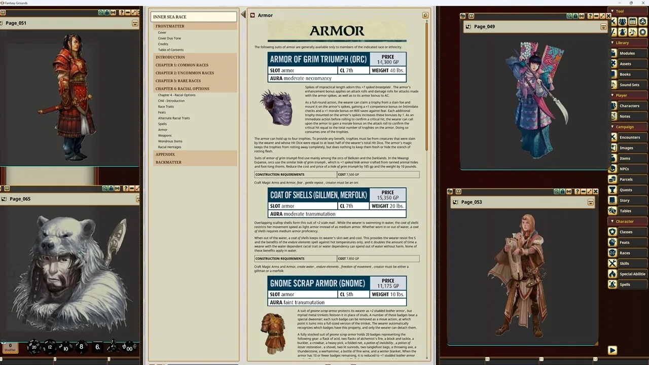 Fantasy Grounds - Pathfinder RPG - Campaign Setting: Inner Sea Races Screenshot 4