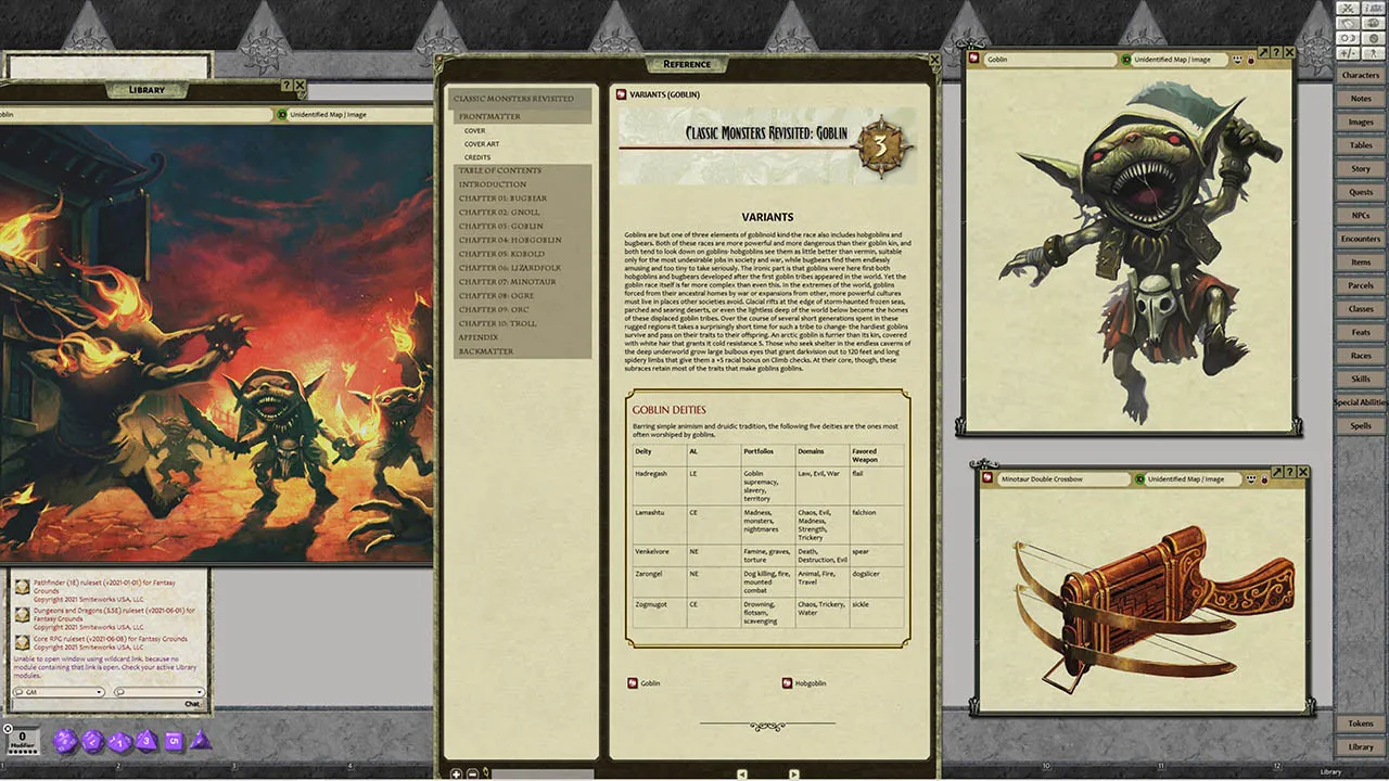 Fantasy Grounds - Pathfinder RPG - Chronicles: Classic Monsters Revisited Screenshot 3