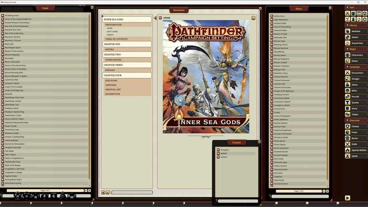 Fantasy Grounds - Pathfinder RPG - Campaign Setting: Inner Sea Gods Screenshot 0