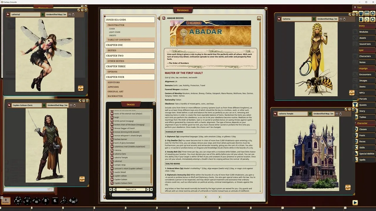 Fantasy Grounds - Pathfinder RPG - Campaign Setting: Inner Sea Gods Screenshot 4